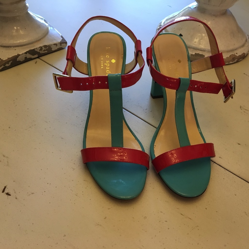 Kate Spade Red and Blue Heels